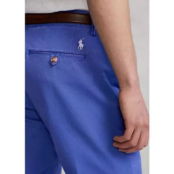 Polo Ralph Lauren Men Sz 32x32 Blue Stretch Straight Fit Washed Chino Pants - Picture 13 of 13